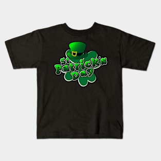 The mascot design for St. Patrick's Day hat Kids T-Shirt